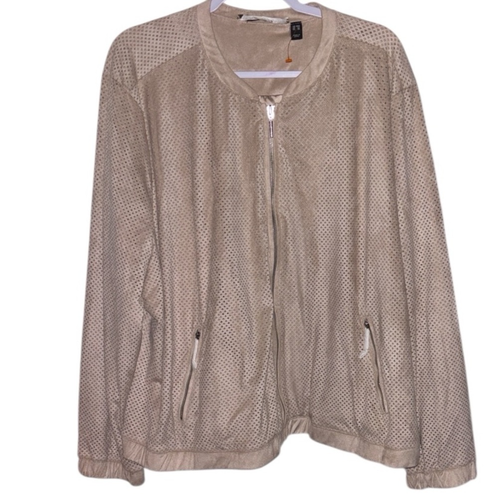 ESCALIER Women's Beige Jacket, P2P:29.5”, L:25.5”, NWOT